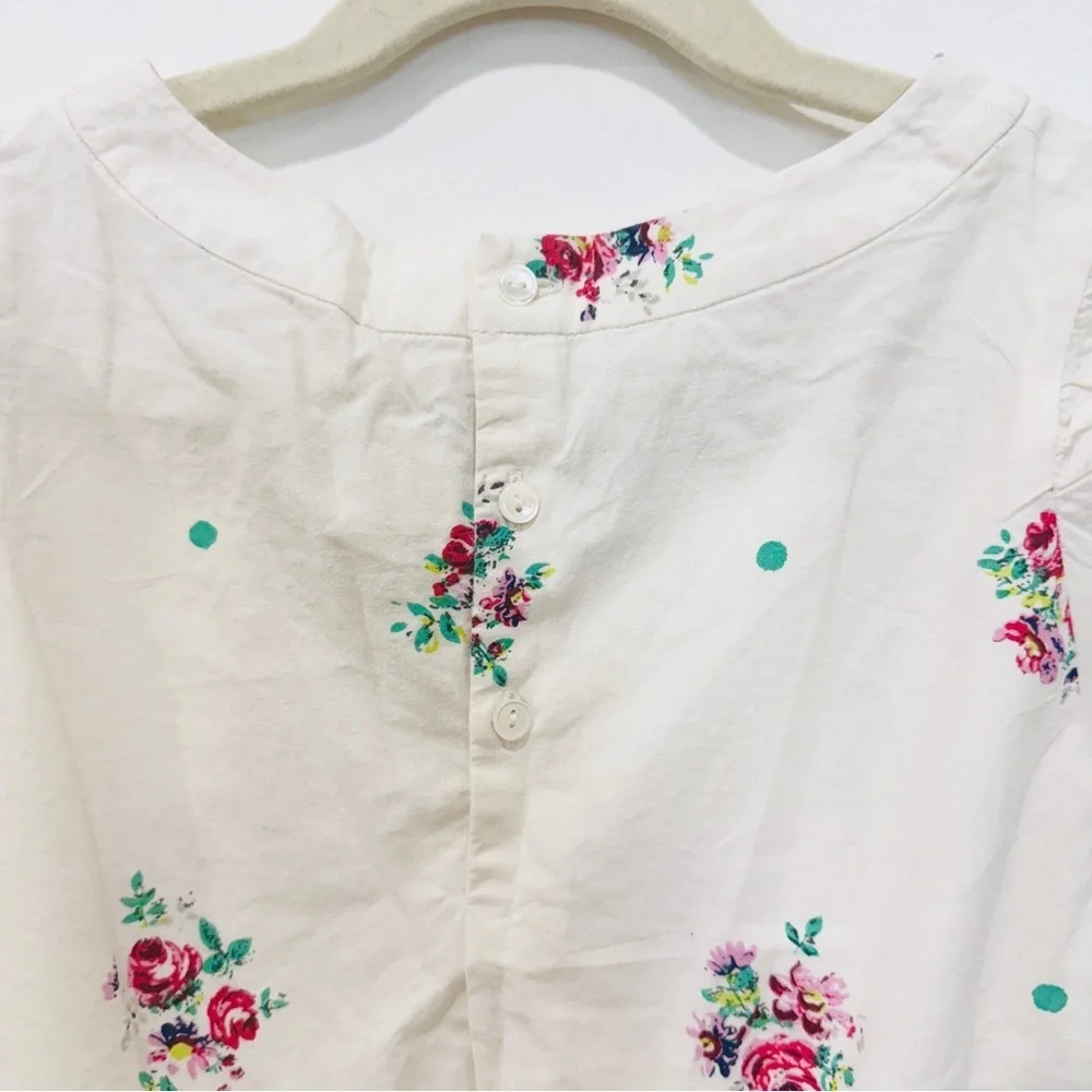 Bonpoint little girls Floral White Blouse NEW_5